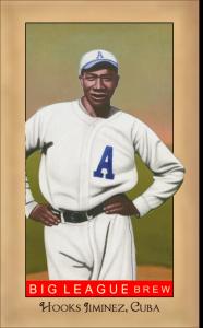Picture of Helmar Brewing Baseball Card of Hooks JIMENEZ (Cuban HOF), card number 200 from series Famous Athletes