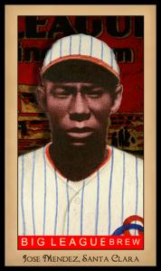 Picture of Helmar Brewing Baseball Card of Jose MENDEZ (HOF), card number 213 from series Famous Athletes