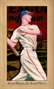 Picture of Helmar Brewing Baseball Card of Stan MUSIAL (HOF), card number 216 from series Famous Athletes