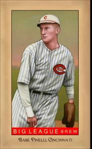 Picture of Helmar Brewing Baseball Card of Babe Pinelli, card number 224 from series Famous Athletes
