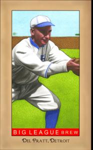 Picture, Helmar Brewing, Famous Athletes Card # 226, Del Pratt, Reaching, Detroit Tigers