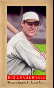 Picture, Helmar Brewing, Famous Athletes Card # 240, George SISLER (HOF), batting; squinting, St. Louis Browns