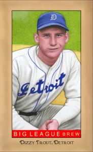 Picture of Helmar Brewing Baseball Card of Dizzy Trout, card number 247 from series Famous Athletes