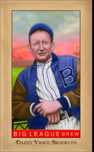 Picture, Helmar Brewing, Famous Athletes Card # 249, Dazzy VANCE (HOF), nice jacket, leaning, Brooklyn Dodgers