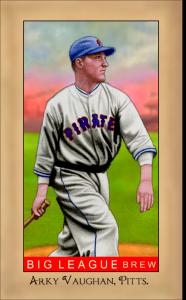 Picture of Helmar Brewing Baseball Card of Arky VAUGHAN (HOF), card number 250 from series Famous Athletes