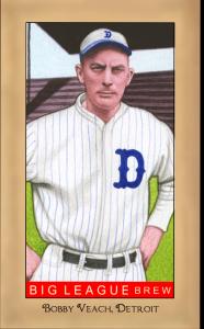 Picture of Helmar Brewing Baseball Card of Bobby Veach, card number 252 from series Famous Athletes