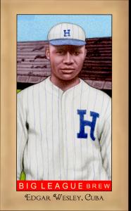 Picture, Helmar Brewing, Famous Athletes Card # 258, Edgar Wesley, Portrait, Havana