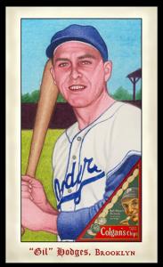 Picture, Helmar Brewing, Famous Athletes Card # 279, Gil Hodges, With bat, Brooklyn Dodgers