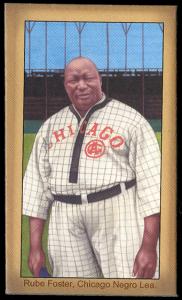 Picture, Helmar Brewing, Famous Athletes Card # 27, Rube FOSTER (HOF), Standing, no cap, Chicago Americans Negro League