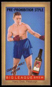 Picture, Helmar Brewing, Famous Athletes Card # 32, Harry GREB (HOF), Boxing stance, Boxer
