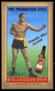 Picture, Helmar Brewing, Famous Athletes Card # 41, Joe Jeannette (HOF), Boxing stance, Boxer