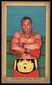 Picture, Helmar Brewing, Famous Athletes Card # 42, Demetrius Jenkins, With belt, Boxer