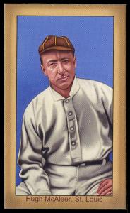 Picture, Helmar Brewing, Famous Athletes Card # 52, Hugh McAleer, Sitting, St. Louis Browns