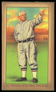 Picture, Helmar Brewing, Famous Athletes Card # 53, John McGRAW (HOF), Pointing, New York Giants
