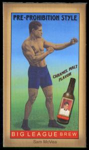 Picture, Helmar Brewing, Famous Athletes Card # 54, Sam McVee, Full figure boxing, Boxer