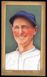 Picture, Helmar Brewing, Famous Athletes Card # 57, Herb PENNOCK (HOF), Portrait, New York Yankees