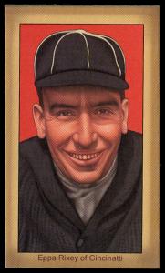 Picture, Helmar Brewing, Famous Athletes Card # 60, Eppa RIXEY (HOF), Portrait red background, Cincinnati Reds
