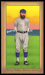 Picture of Helmar Brewing Baseball Card of Percy Walker, card number 71 from series Famous Athletes