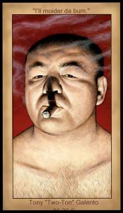 Picture, Helmar Brewing, Famous Athletes Card # 84, Tony Galento, Portrait with cigar, Boxer