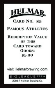 Picture, Helmar Brewing, Famous Athletes Card # 85, Moe Berg, Finger to lips, Tour of Japan