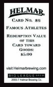 Picture, Helmar Brewing, Famous Athletes Card # 86, Mex Johnson, Kneeling, Kansas City Monarchs