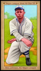Picture of Helmar Brewing Baseball Card of Mex Johnson, card number 86 from series Famous Athletes