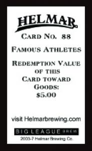 Picture, Helmar Brewing, Famous Athletes Card # 88, Sam CRAWFORD (HOF), After fly ball, Detroit Tigers