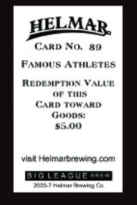 Picture, Helmar Brewing, Famous Athletes Card # 89, Lynwood 