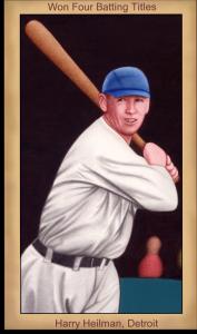 Picture of Helmar Brewing Baseball Card of Harry HEILMANN (HOF), card number 98 from series Famous Athletes