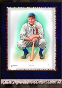 Picture of Helmar Brewing Baseball Card of Buzz Arlett, card number 22 from series French Silks Large