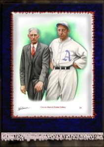 Picture of Helmar Brewing Baseball Card of Eddie COLLINS, card number 24 from series French Silks Large
