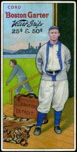 Picture of Helmar Brewing Baseball Card of Sam CRAWFORD (HOF), card number 23 from series H813-4 Boston Garter-Helmar