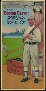 Picture of Helmar Brewing Baseball Card of Frank BAKER (HOF), card number 26 from series H813-4 Boston Garter-Helmar