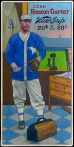 Picture of Helmar Brewing Baseball Card of Chief BENDER (HOF), card number 27 from series H813-4 Boston Garter-Helmar