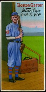 Picture of Helmar Brewing Baseball Card of Johnny EVERS, card number 33 from series H813-4 Boston Garter-Helmar