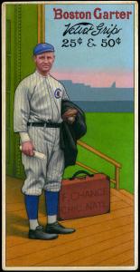 Picture of Helmar Brewing Baseball Card of Frank CHANCE, card number 34 from series H813-4 Boston Garter-Helmar
