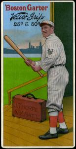 Picture of Helmar Brewing Baseball Card of Jim Thorpe, card number 37 from series H813-4 Boston Garter-Helmar