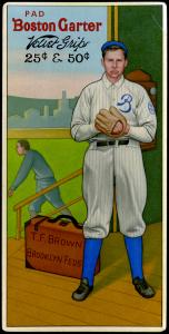 Picture of Helmar Brewing Baseball Card of Mordecai BROWN (HOF), card number 43 from series H813-4 Boston Garter-Helmar