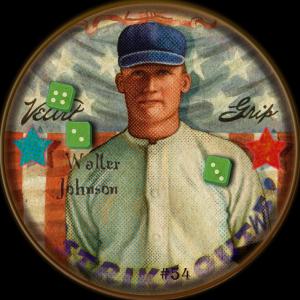 Picture of Helmar Brewing Baseball Card of Walter JOHNSON (HOF), card number 54 from series H813-4 Boston Garter-Helmar