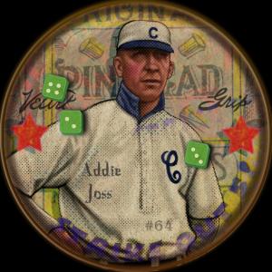 Picture of Helmar Brewing Baseball Card of Addie JOSS (HOF), card number 64 from series H813-4 Boston Garter-Helmar