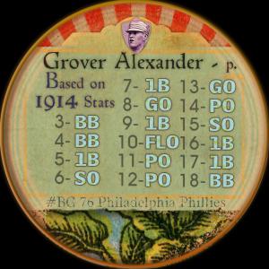 Picture, Helmar Brewing, H813-4 Boston Garter-Helmar Card # 76, Grover Cleveland ALEXANDER (HOF), 2.5