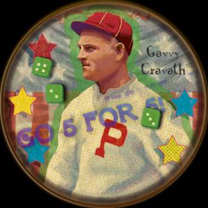 Picture of Helmar Brewing Baseball Card of Gavvy Cravath, card number 81 from series H813-4 Boston Garter-Helmar