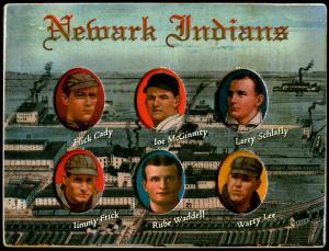 Picture, Helmar Brewing, Helmar 6 Up Die-Cut Card # 11, Hick Cady; Joe McGINNITY (HOF); Larry Schlafly; Jimmy Frick; Rube WADDELL (HOF); Watty Lee;, EL EASTERN, Newark Indians