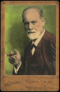 Picture of Helmar Brewing Baseball Card of Sigmund Freud, card number 10 from series Helmar Brewing Co. Cabinet