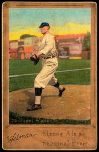 Picture of Helmar Brewing Baseball Card of Walter JOHNSON (HOF), card number 13 from series Helmar Brewing Co. Cabinet