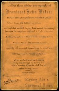 Picture, Helmar Brewing, Helmar Cabinet Card # 14, Christy MATHEWSON (HOF), Portrait, New York Giants