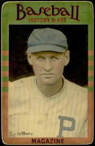 Picture of Helmar Brewing Baseball Card of Cy Williams, card number 28 from series Helmar Brewing Co. Cabinet