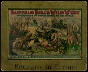 Picture, Helmar Brewing, Helmar Cabinet Card # 33, A Congress Of American Indians, Poster style, Buffalo Bill Show