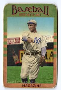 Picture of Helmar Brewing Baseball Card of Hack Simmons, card number 63 from series Helmar Brewing Co. Cabinet