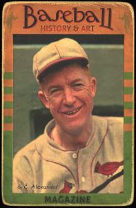 Picture of Helmar Brewing Baseball Card of Grover Cleveland ALEXANDER (HOF), card number 83 from series Helmar Brewing Co. Cabinet